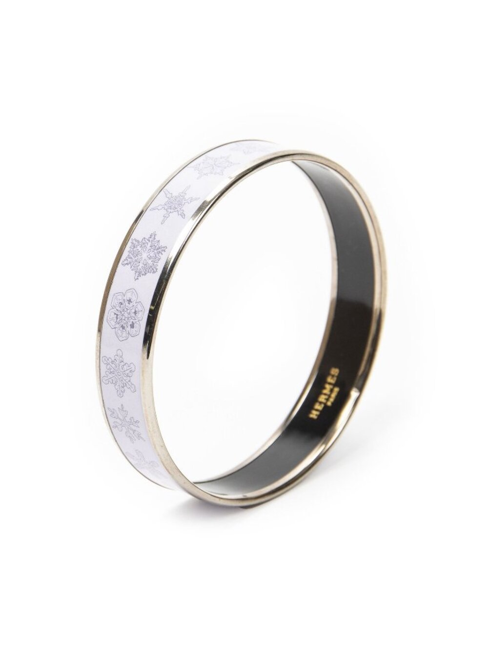 Hermes Enamel Bangle Lilacsilver Plating Bracelet